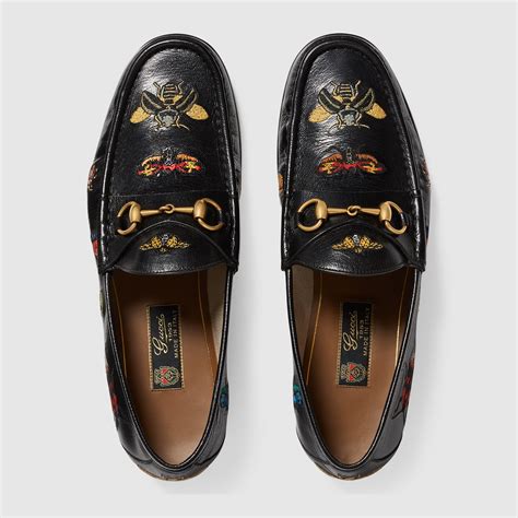 gucci embroidered shoes mens|men gucci loafers brown style.